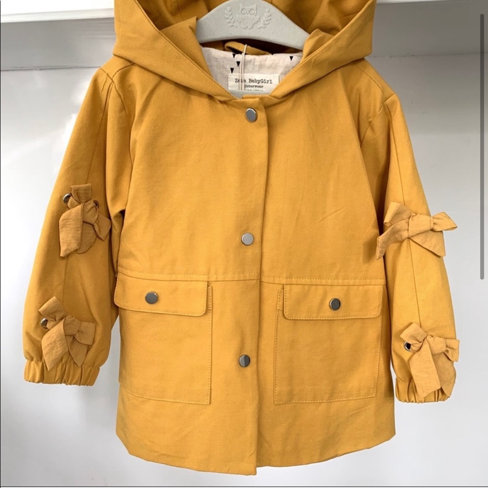 Zara Baby Girl Lightweight Hooded Coat - Picture 1 of 4